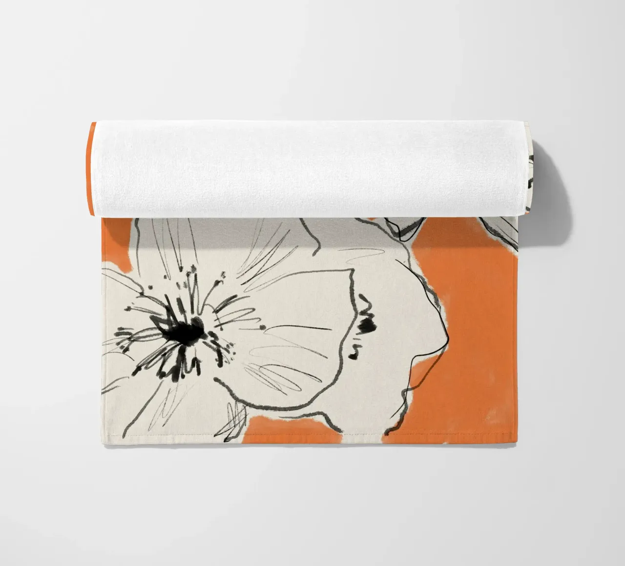 Minimal Abstract Flowers 35 beach towel by LeaDArt