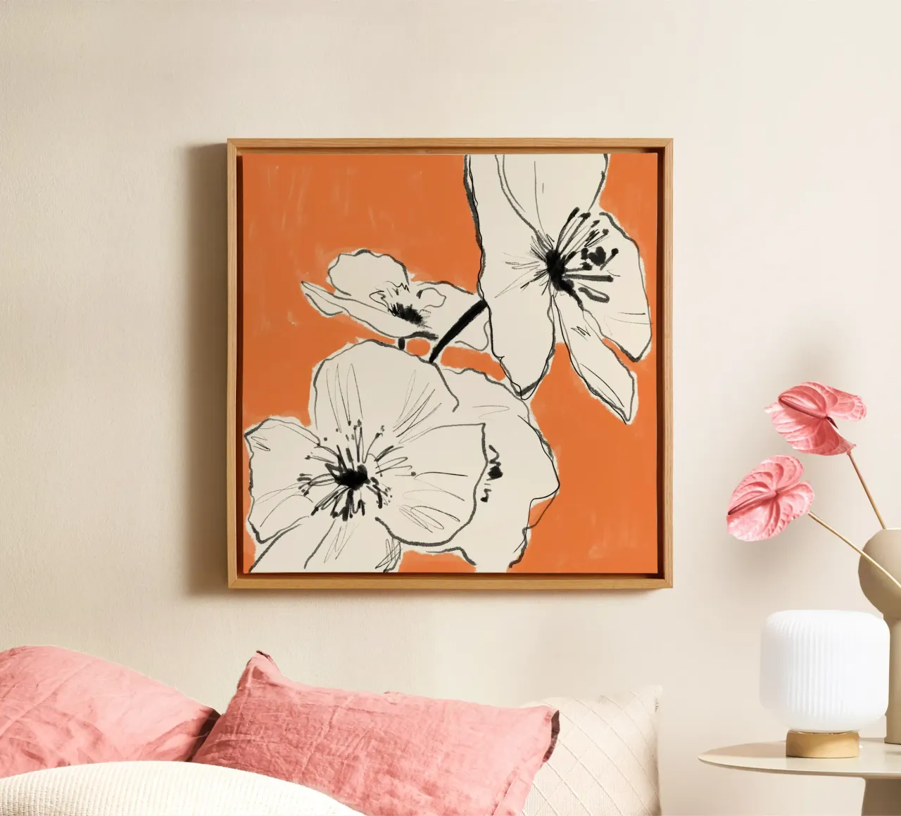 Minimal Abstract Flowers 35 canvas by LeaDArt