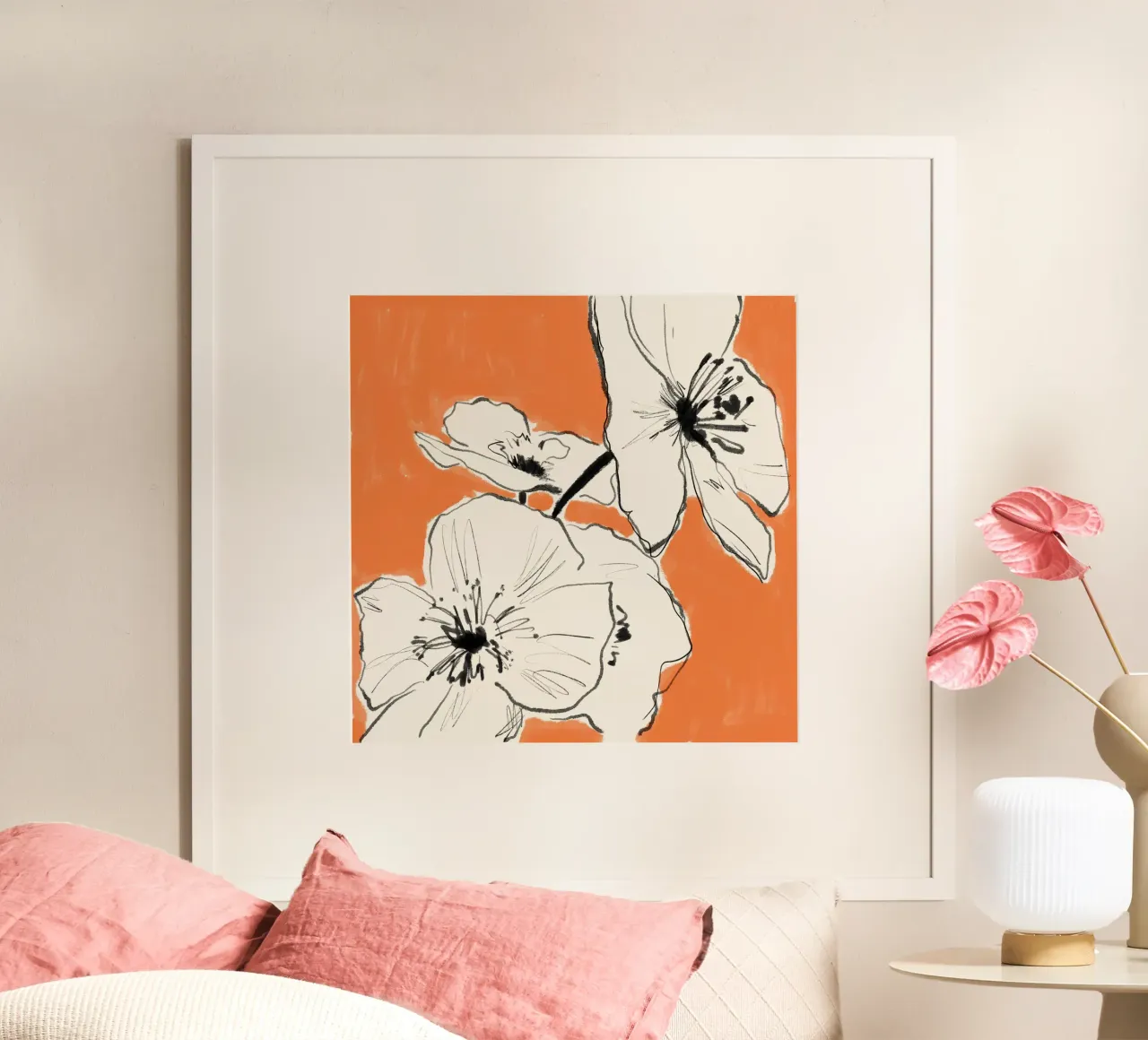 Fiori astratti minimali 35 poster da LeaDArt