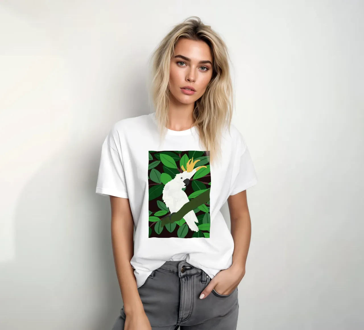 Pappagallo nella giungla t-shirt da LeaDArt