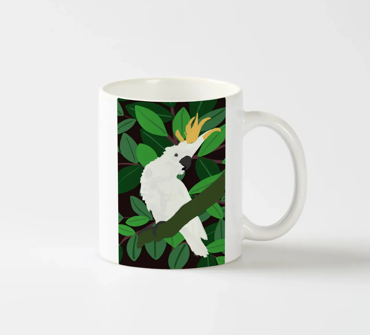 Pappagallo nella giungla tazza in ceramica da LeaDArt