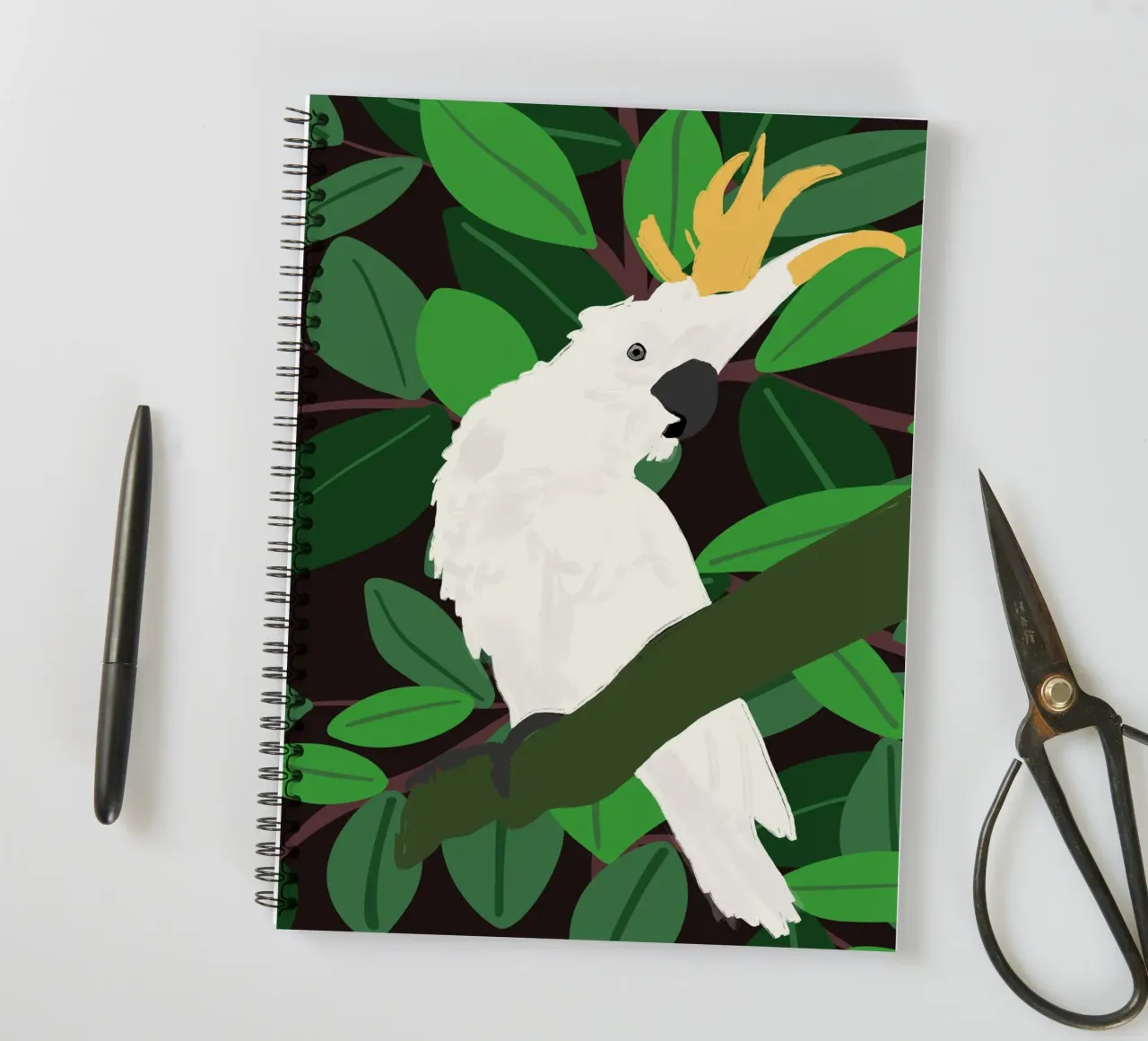 Parrot In Jungle spiral notebook by LeaDArt