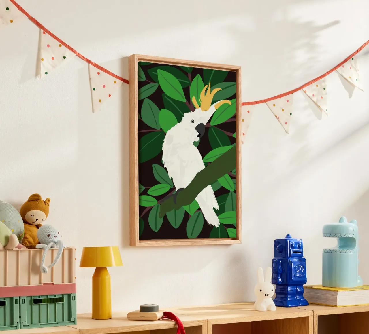 Parrot In Jungle canvas by LeaDArt
