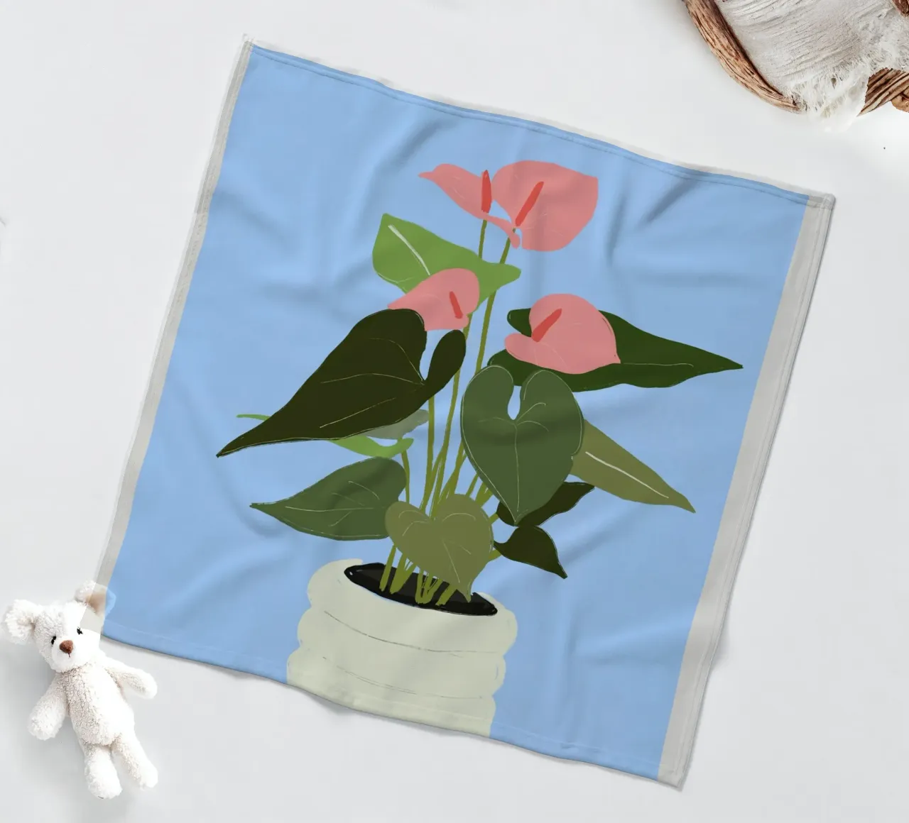 Pianta d'appartamento 6 coperta in pile da LeaDArt