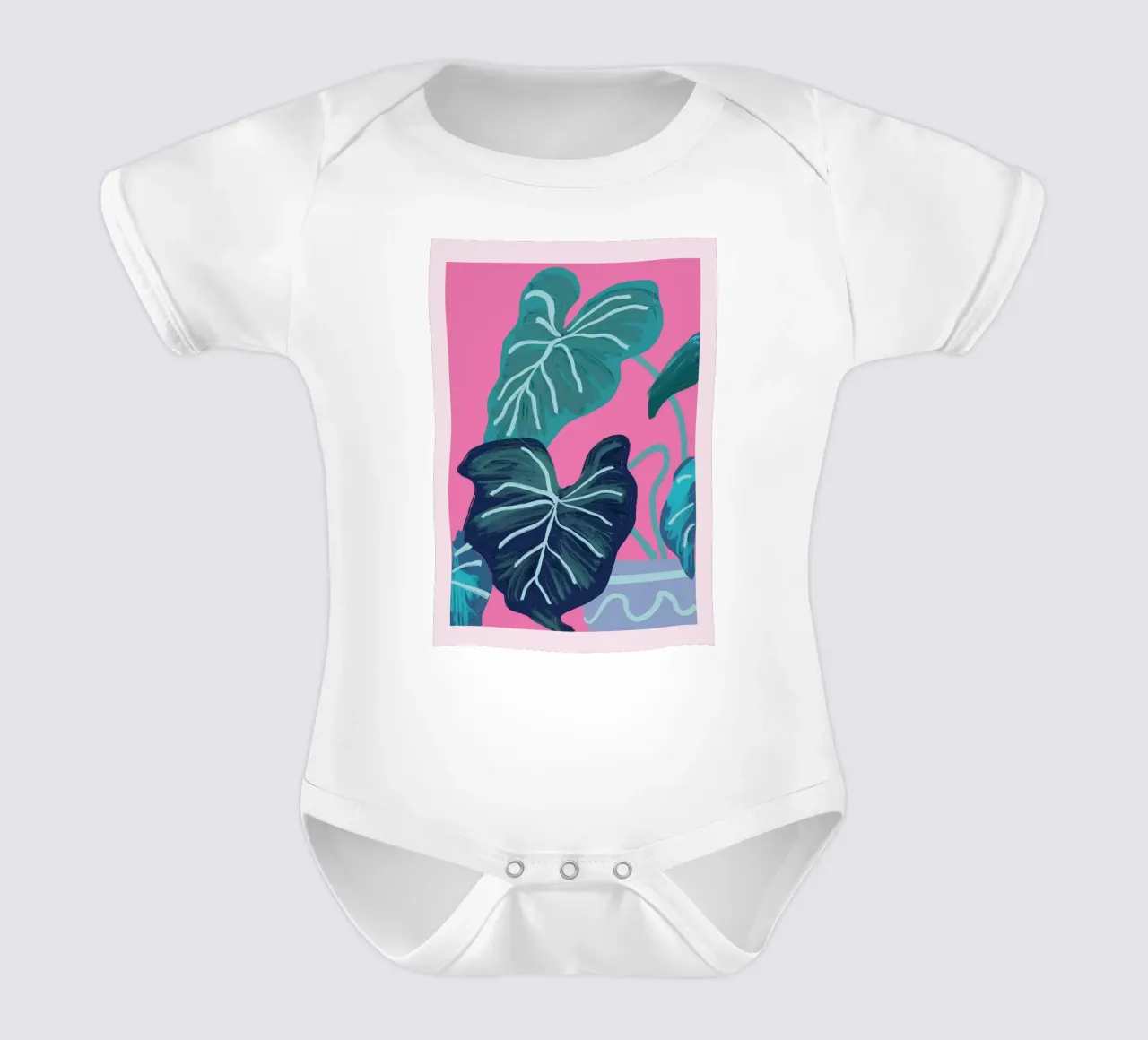 Pianta d'appartamento 8 body neonato maniche corte da LeaDArt