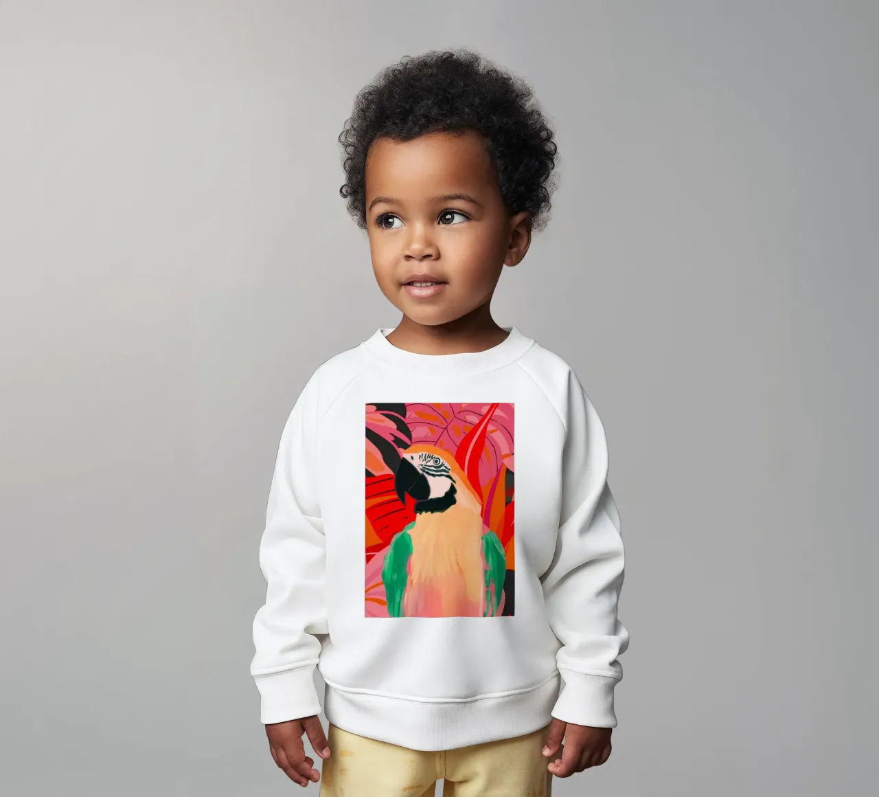 Parrot In Jungle 3 baby sweatshirt by LeaDArt