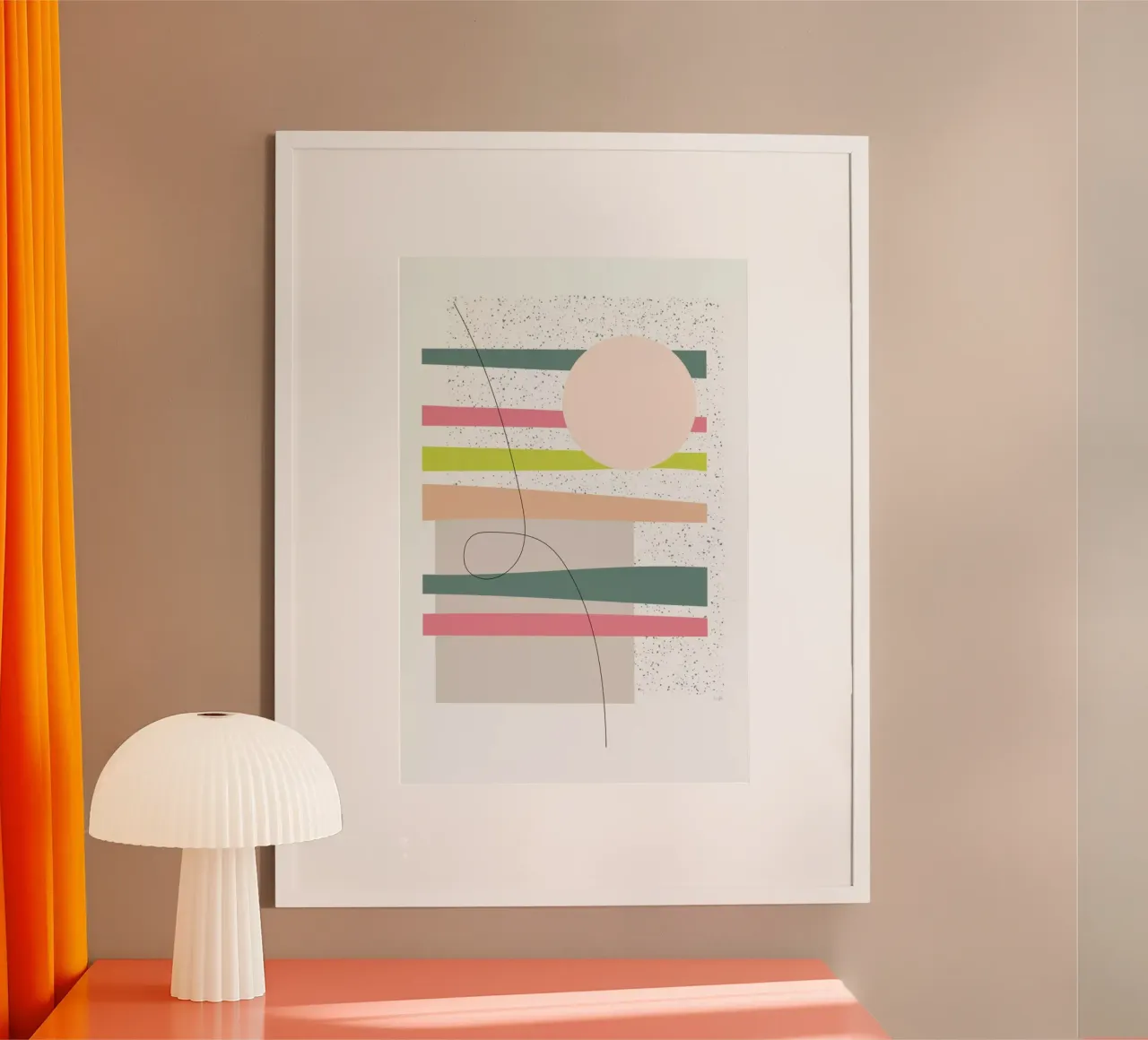 Sunset poster con telaio in legno da Linda Gobeta