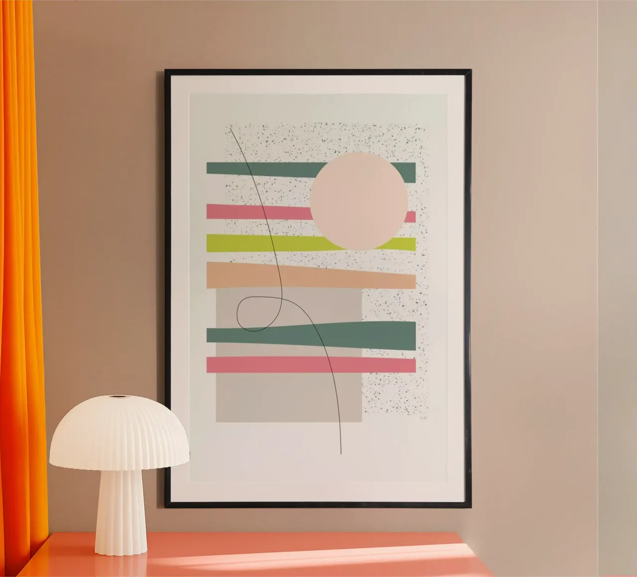 Sunset poster con telaio in legno da Linda Gobeta