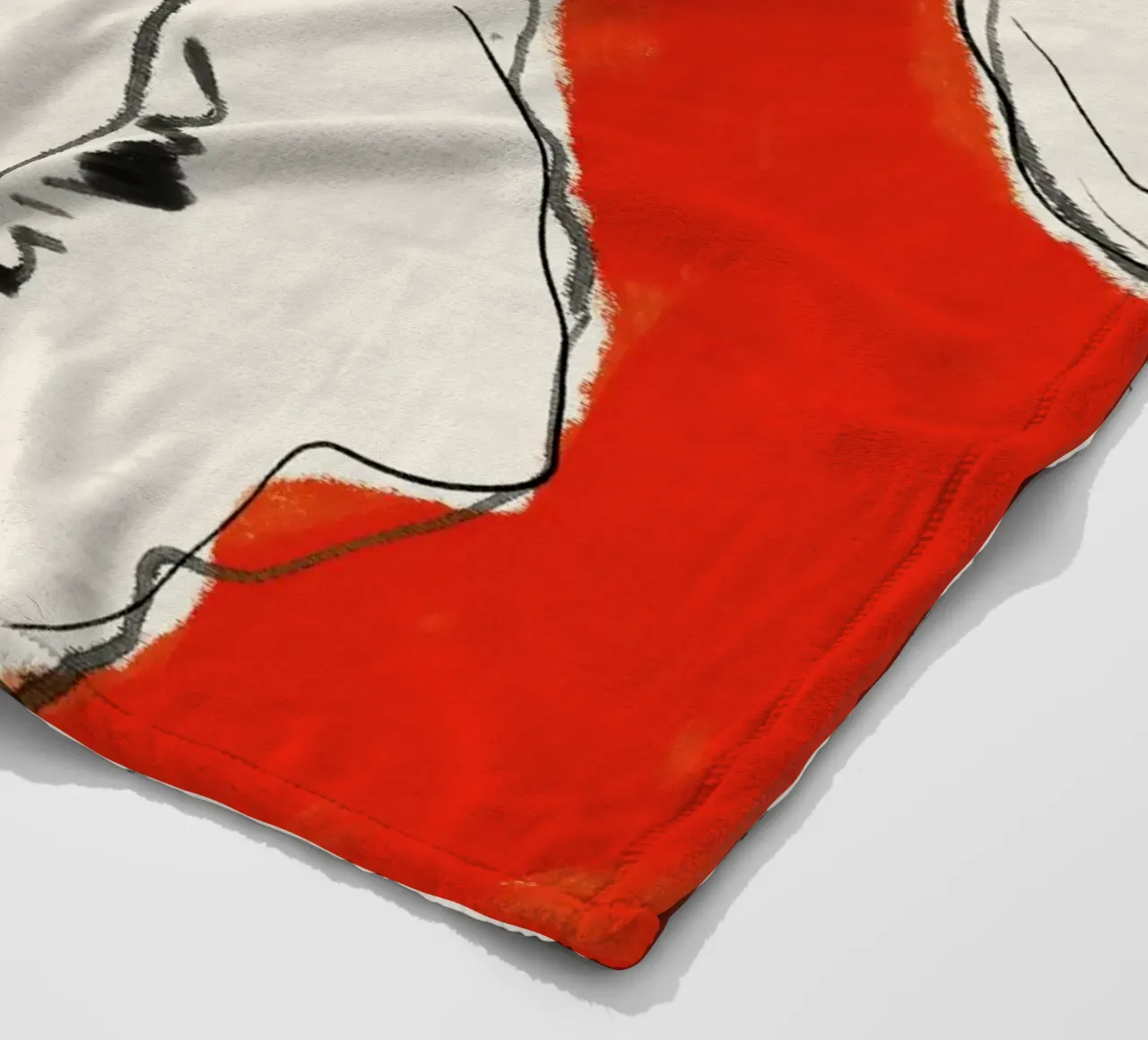 Fiori astratti minimali 36 coperta in pile da LeaDArt