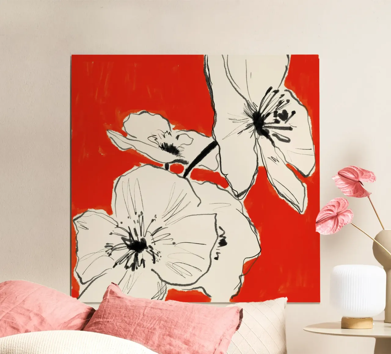 Fiori astratti minimali 36 carta hahnemühle da LeaDArt