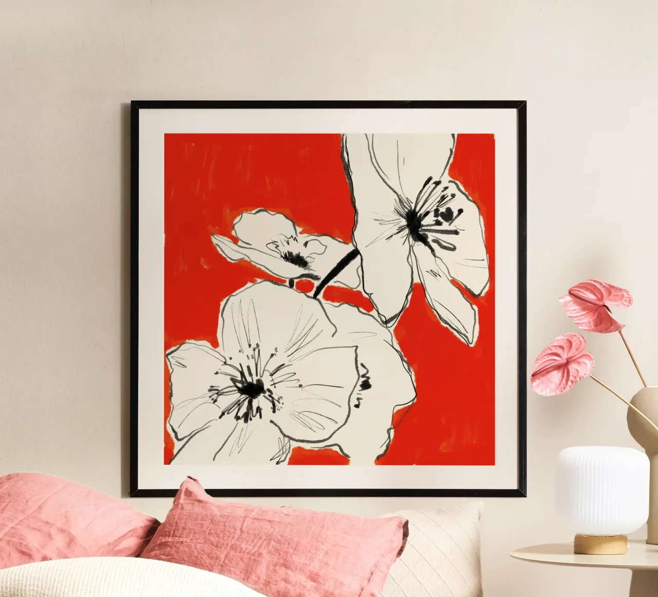 Fiori astratti minimali 36 carta hahnemühle da LeaDArt