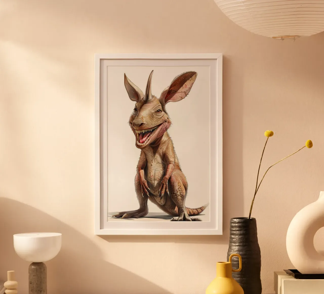 Caricatura di un oritteropo felice carta hahnemühle da Funny Animals