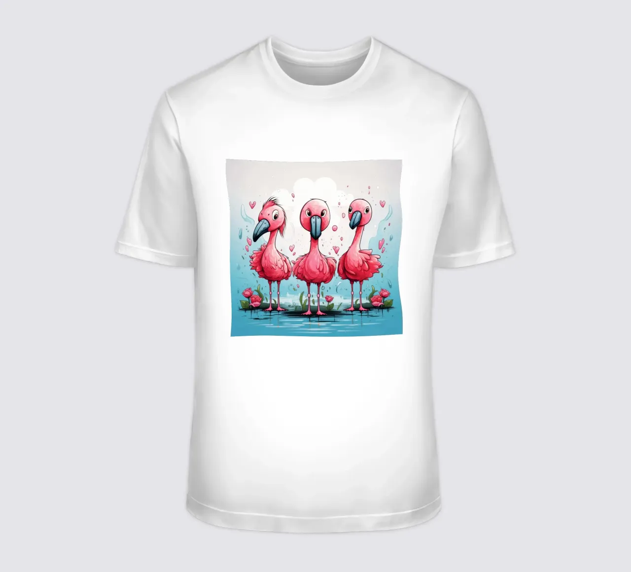 Retro-Flamingo-Bande T-Shirt von Funny Animals