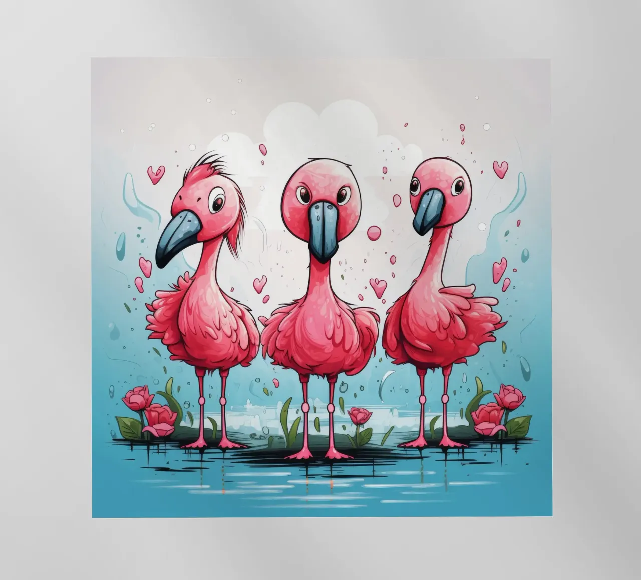 Retro Flamingo Gang backlit film by Funny Animals