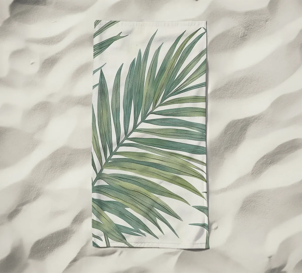 Foglie di palma tropicale Boho Botanical Greenery Botanica telo mare da Gentle Echoes Art