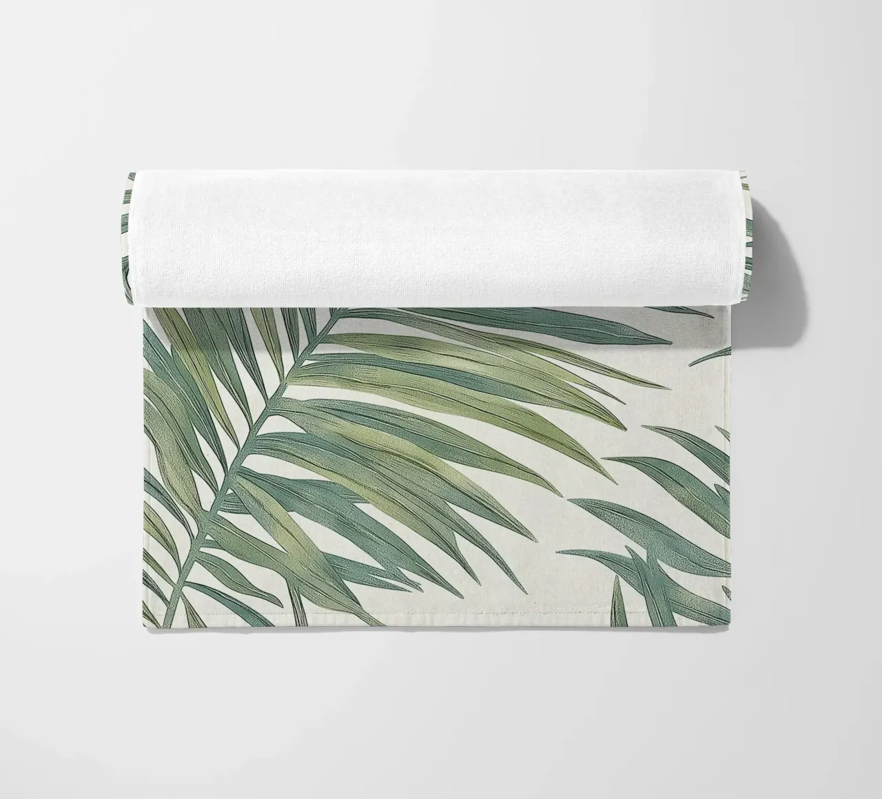 Foglie di palma tropicale Boho Botanical Greenery Botanica telo mare da Gentle Echoes Art