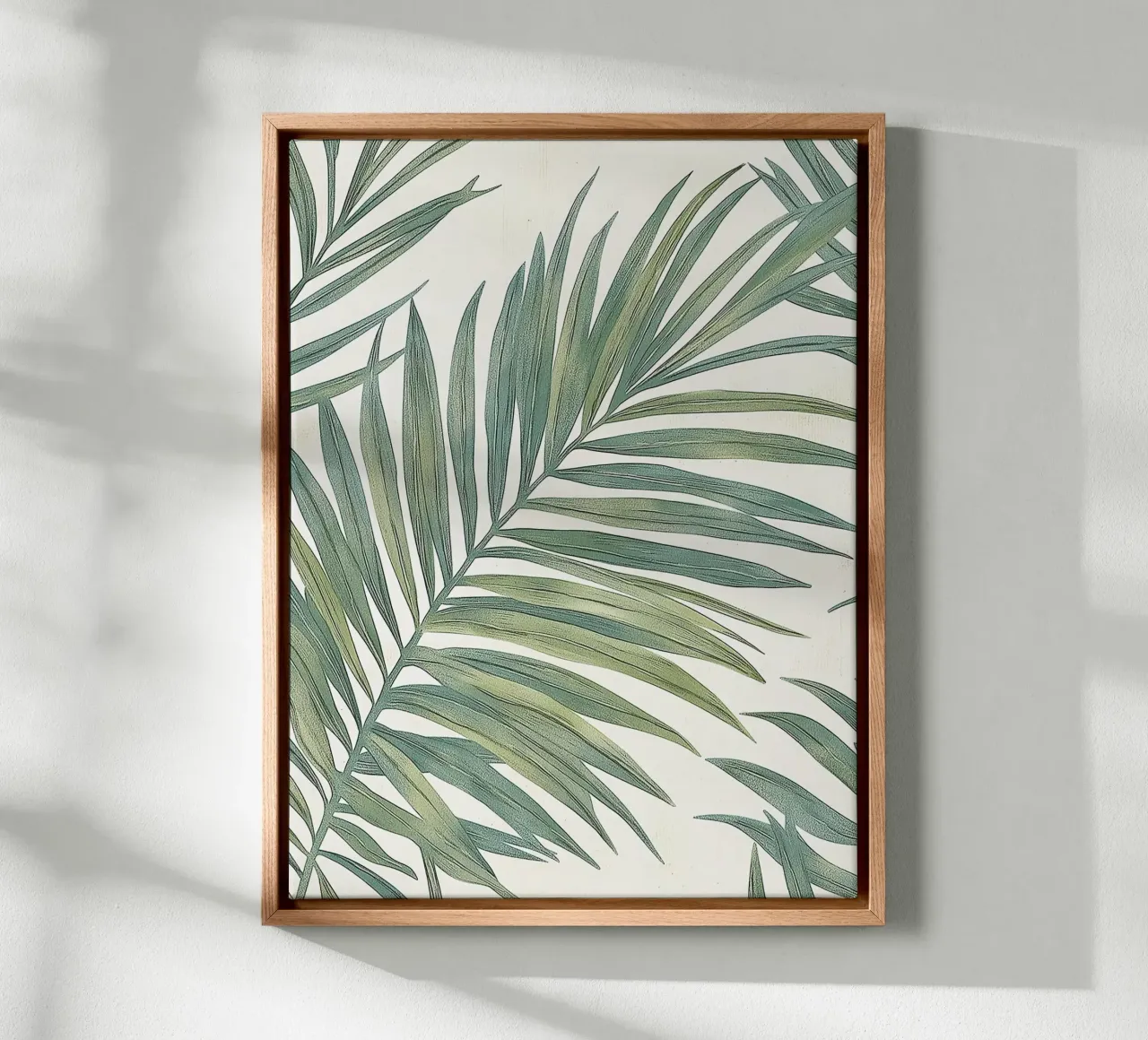 Tropical Palm Tree Leaves Boho Botanical Greenery Botany canvas by Gentle Echoes Art