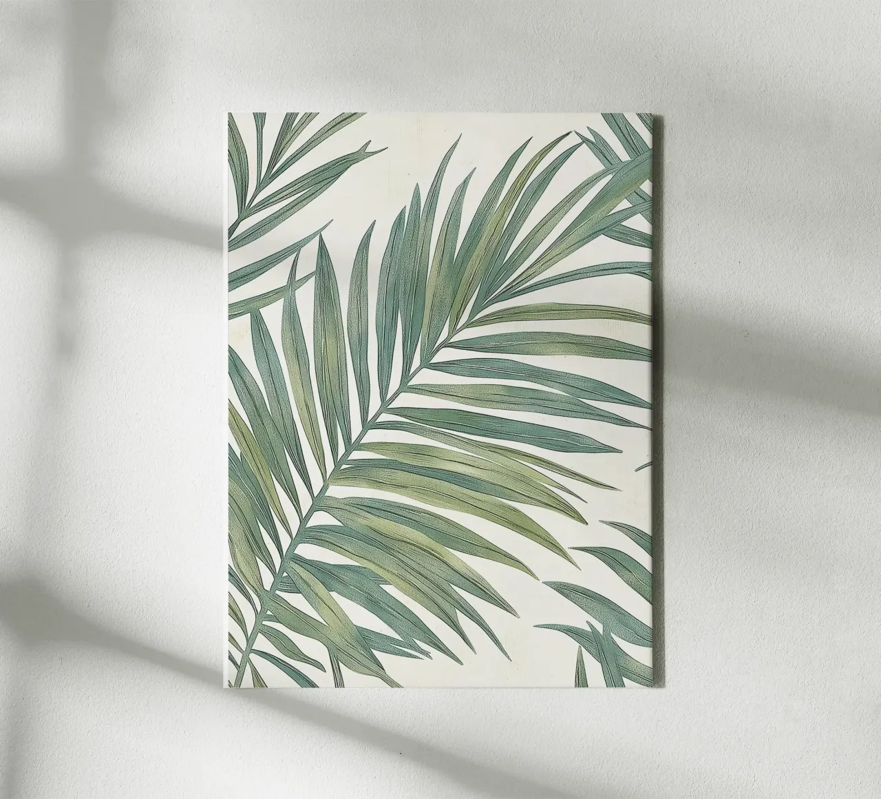 Tropical Palm Tree Leaves Boho Botanical Greenery Botany canvas by Gentle Echoes Art