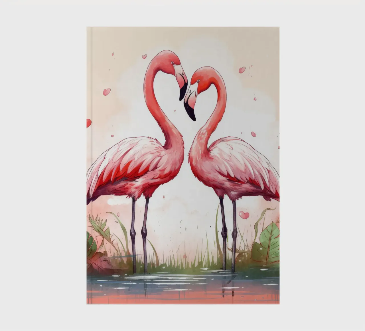 Retro Flamingo Duo notebook by Funny Animals