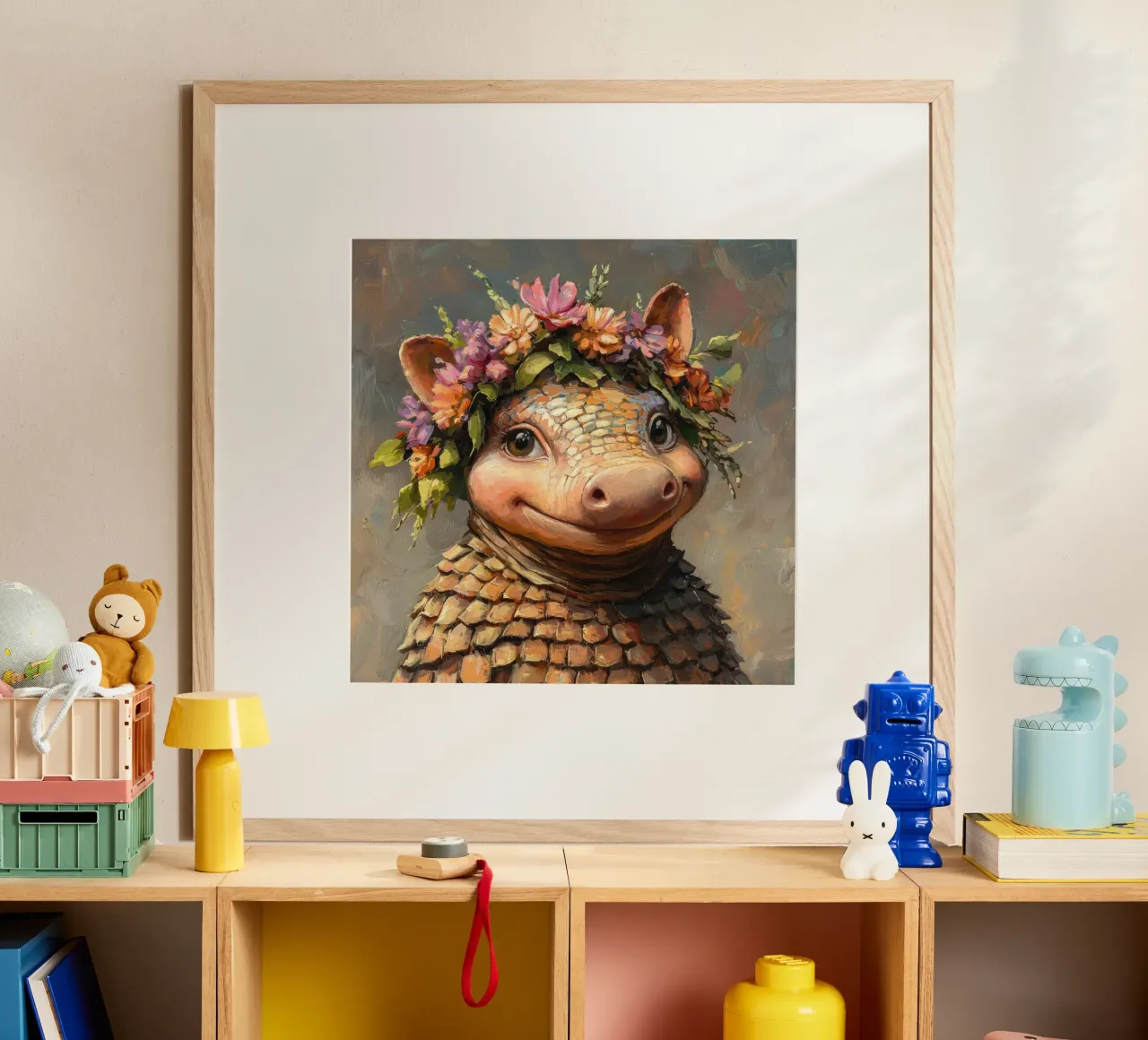 Armadillo giocoso e sciocco dei cartoni animati poster da Funny Animals