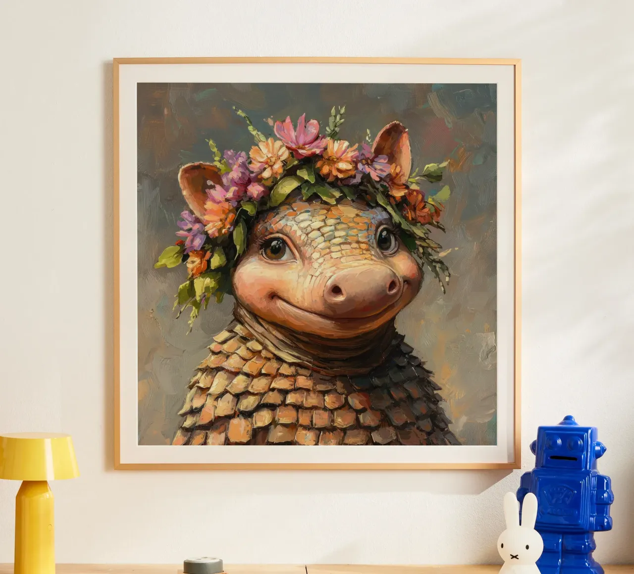 Armadillo giocoso e sciocco dei cartoni animati poster da Funny Animals