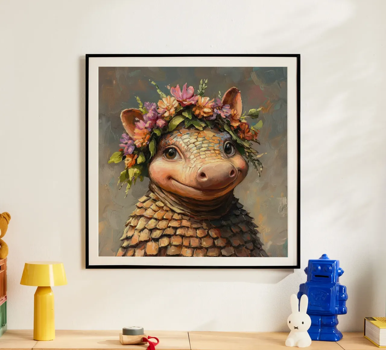 Armadillo giocoso e sciocco dei cartoni animati poster da Funny Animals