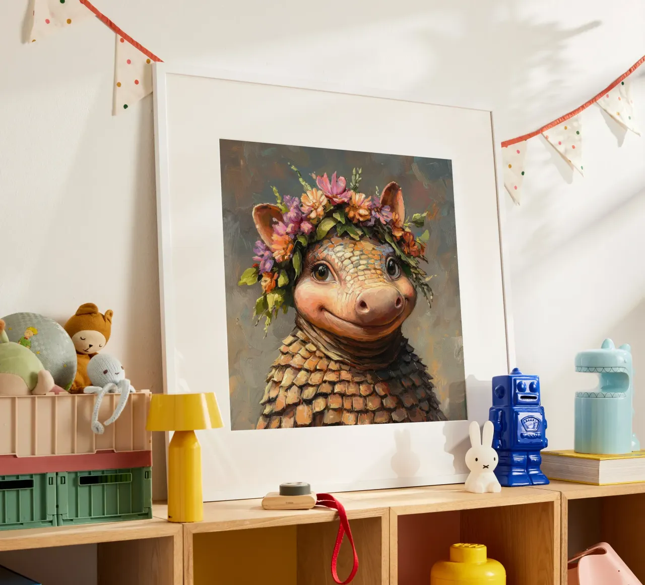 Armadillo giocoso e sciocco dei cartoni animati poster da Funny Animals