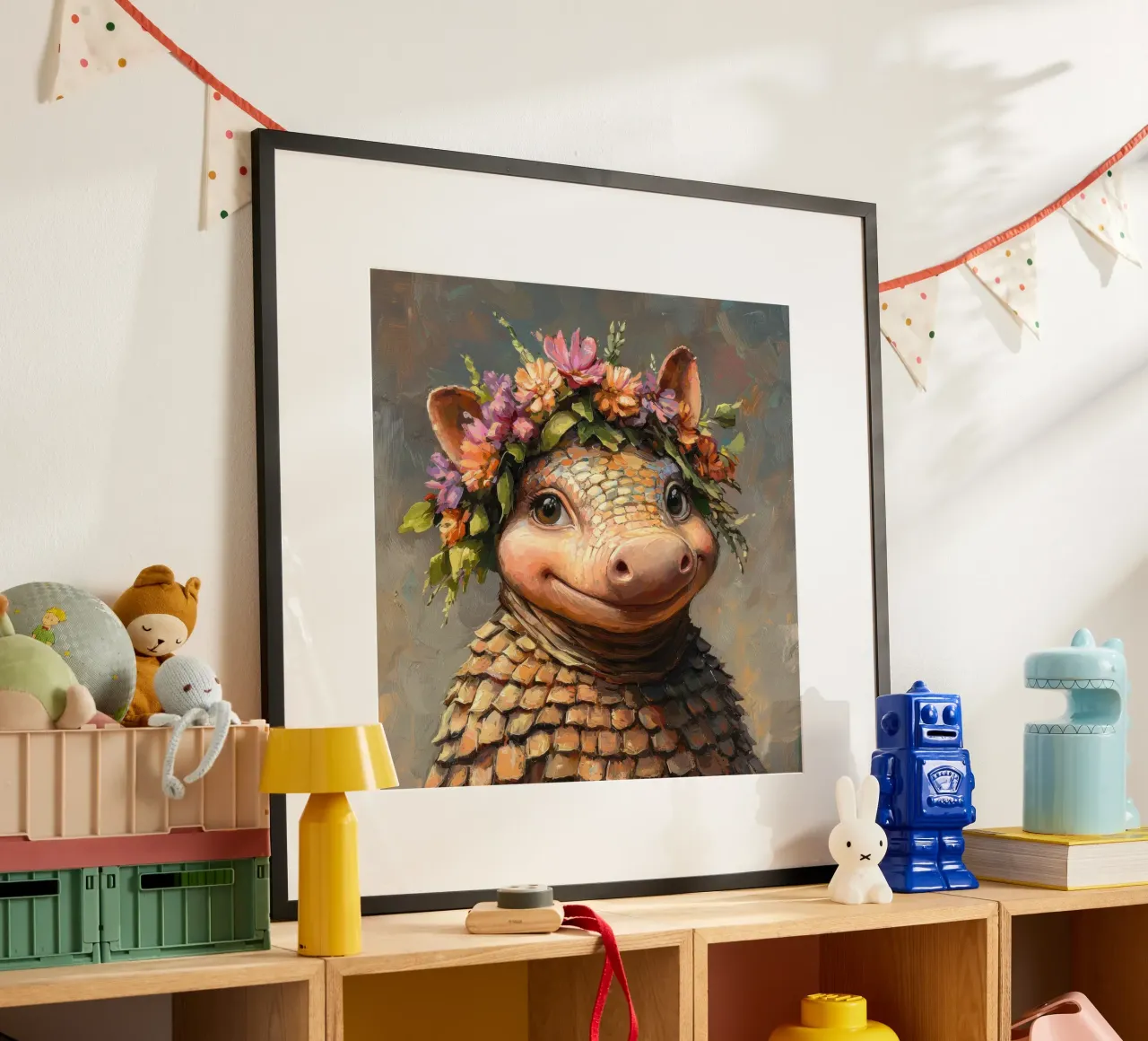 Armadillo giocoso e sciocco dei cartoni animati poster da Funny Animals
