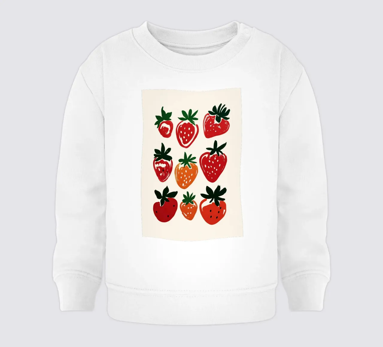 Illustrazione minimalista di fragole felpa neonato da Melloi Art Print