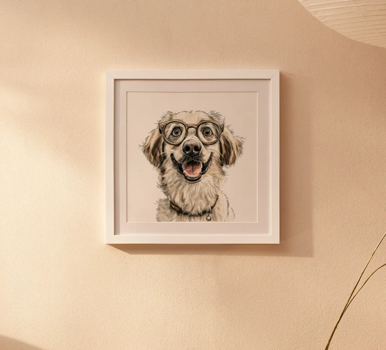 Divertente Pastore dell'Anatolia con gli occhiali poster con telaio in plastica da Funny Animals