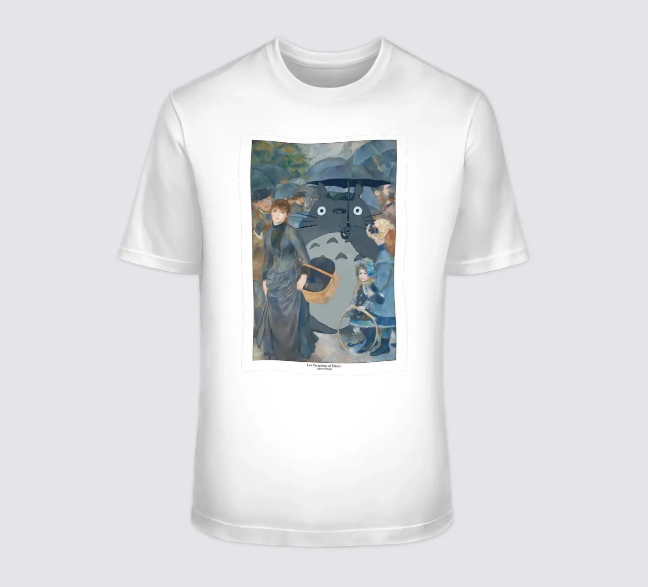 Totoro with an Umbrella - Renoir Parody t-shirt by Mashtup