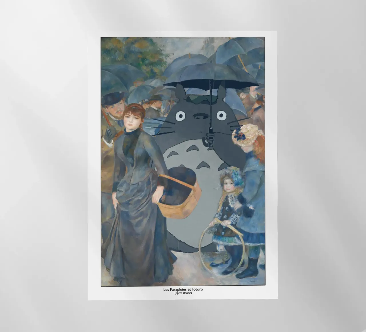 Totoro with an Umbrella - Renoir Parody backlit film by Mashtup
