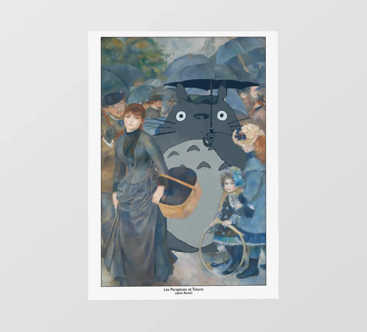 Totoro with an Umbrella - Renoir Parody backlit film by Mashtup