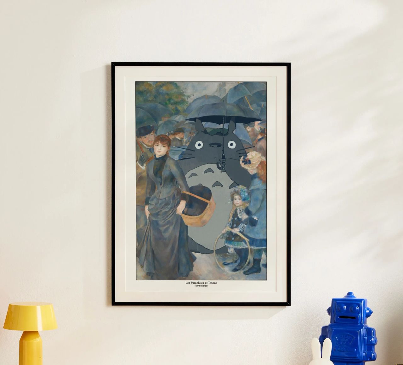 Totoro mit einem Regenschirm - Renoir-Parodie Poster von Mashtup