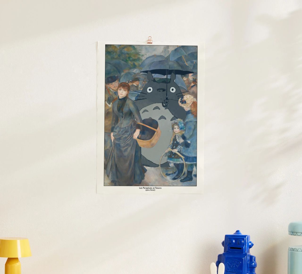 Totoro mit einem Regenschirm - Renoir-Parodie Poster von Mashtup