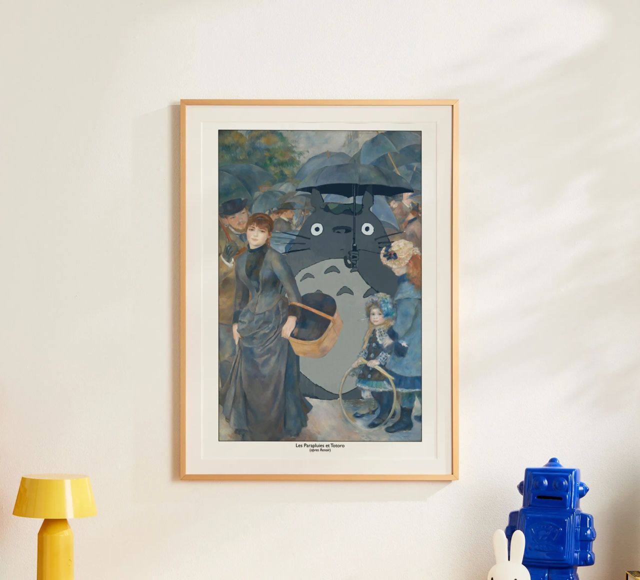 Totoro mit einem Regenschirm - Renoir-Parodie Poster von Mashtup