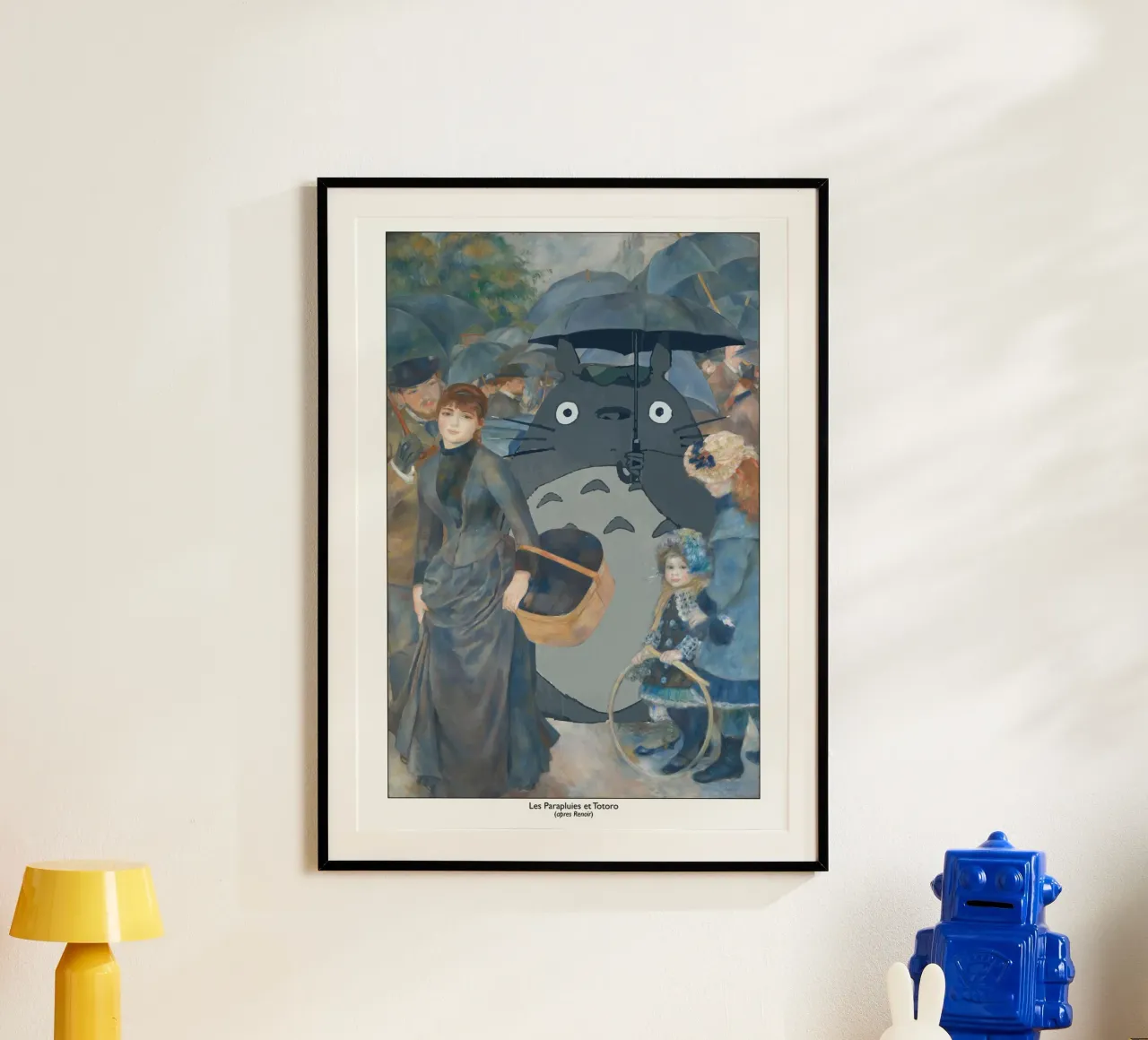 Totoro with an Umbrella - Renoir Parody hahnemühle by Mashtup