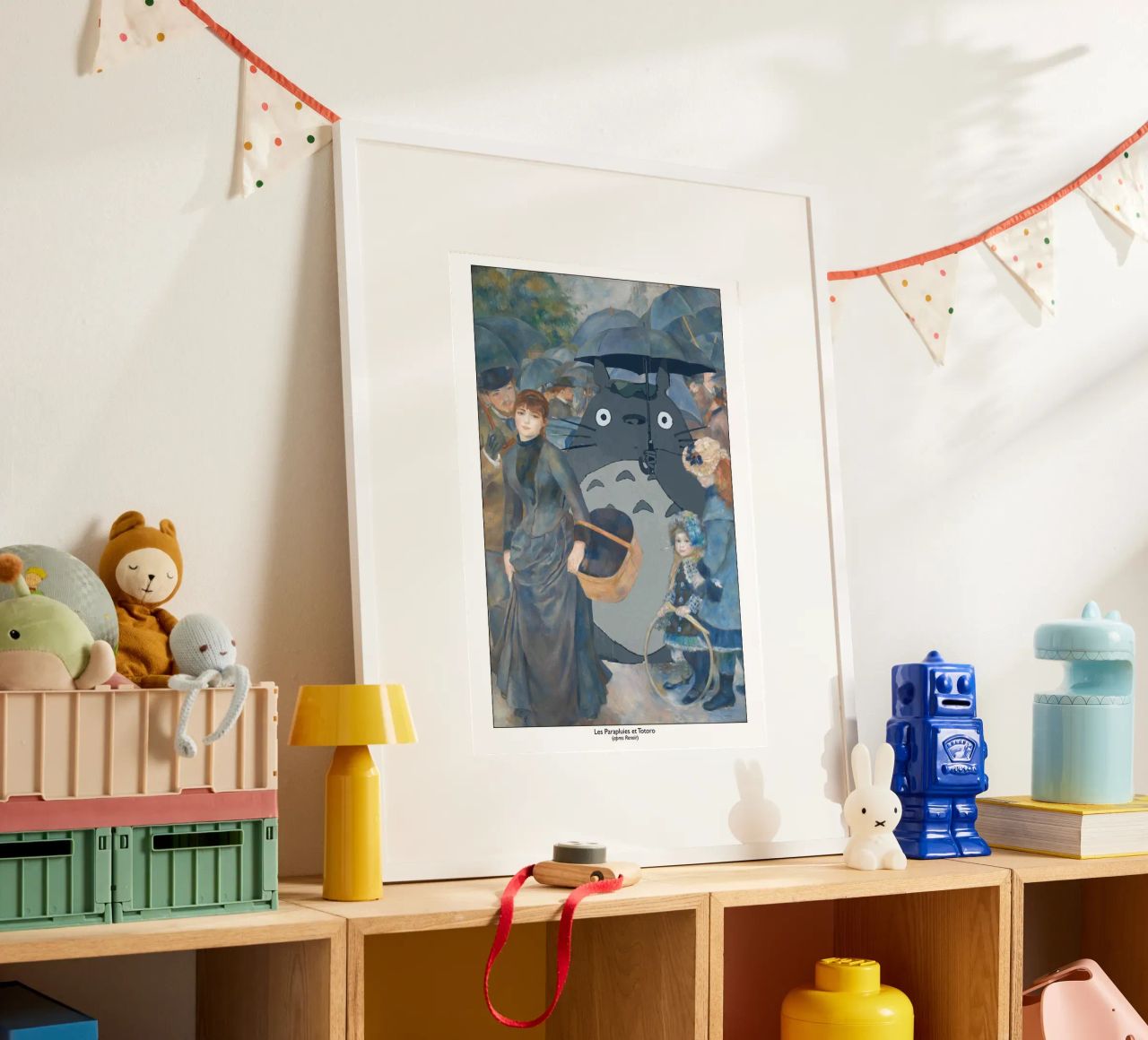 Totoro mit einem Regenschirm - Renoir-Parodie Poster von Mashtup