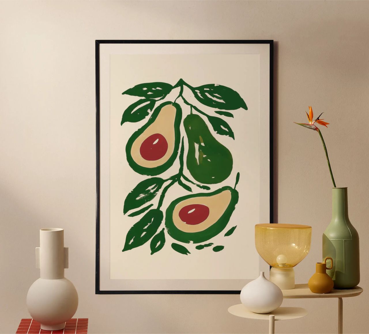 Avocado Illustration Art poster by Melloi Art Print
