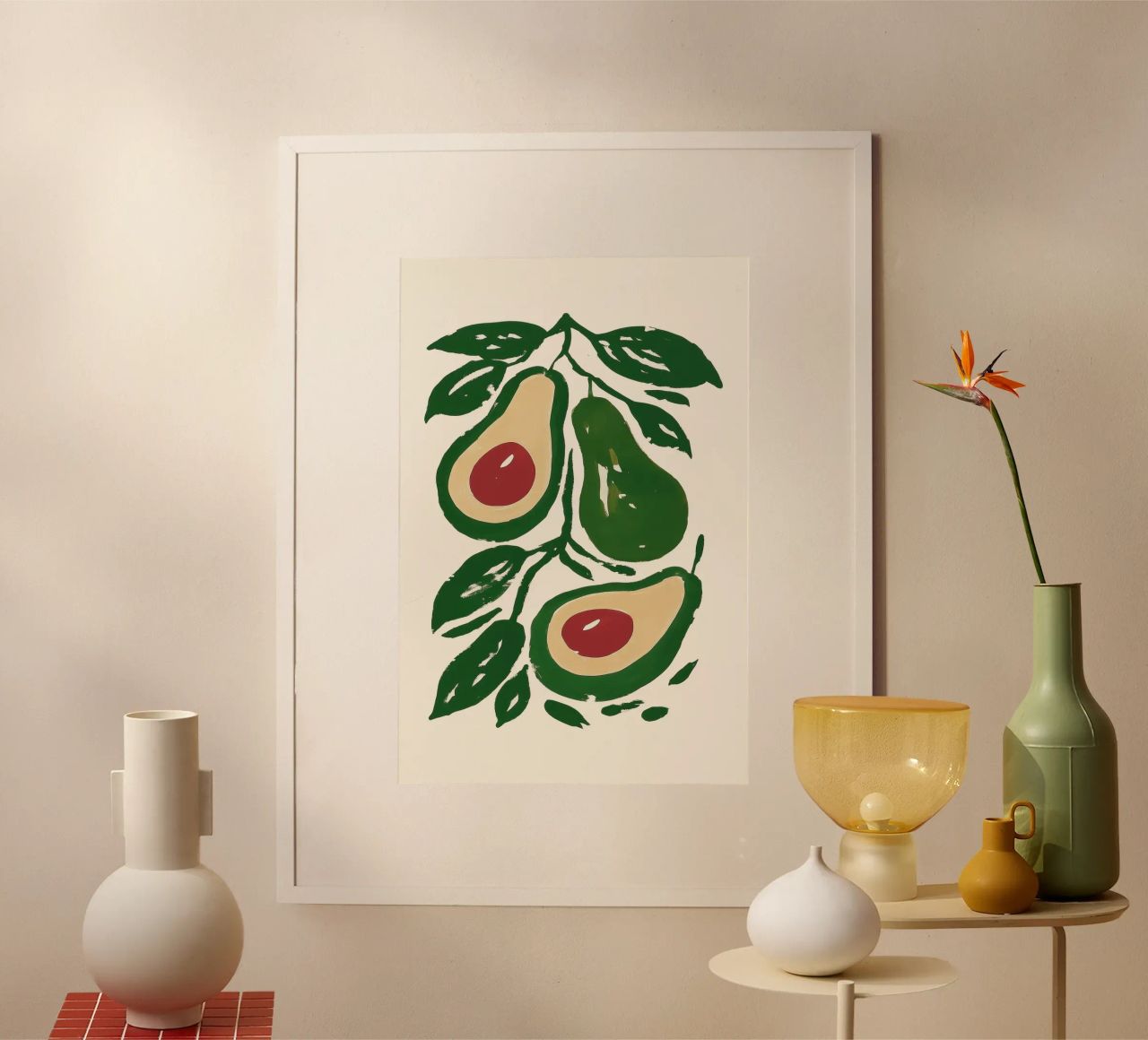 Avocado Illustration Art poster by Melloi Art Print