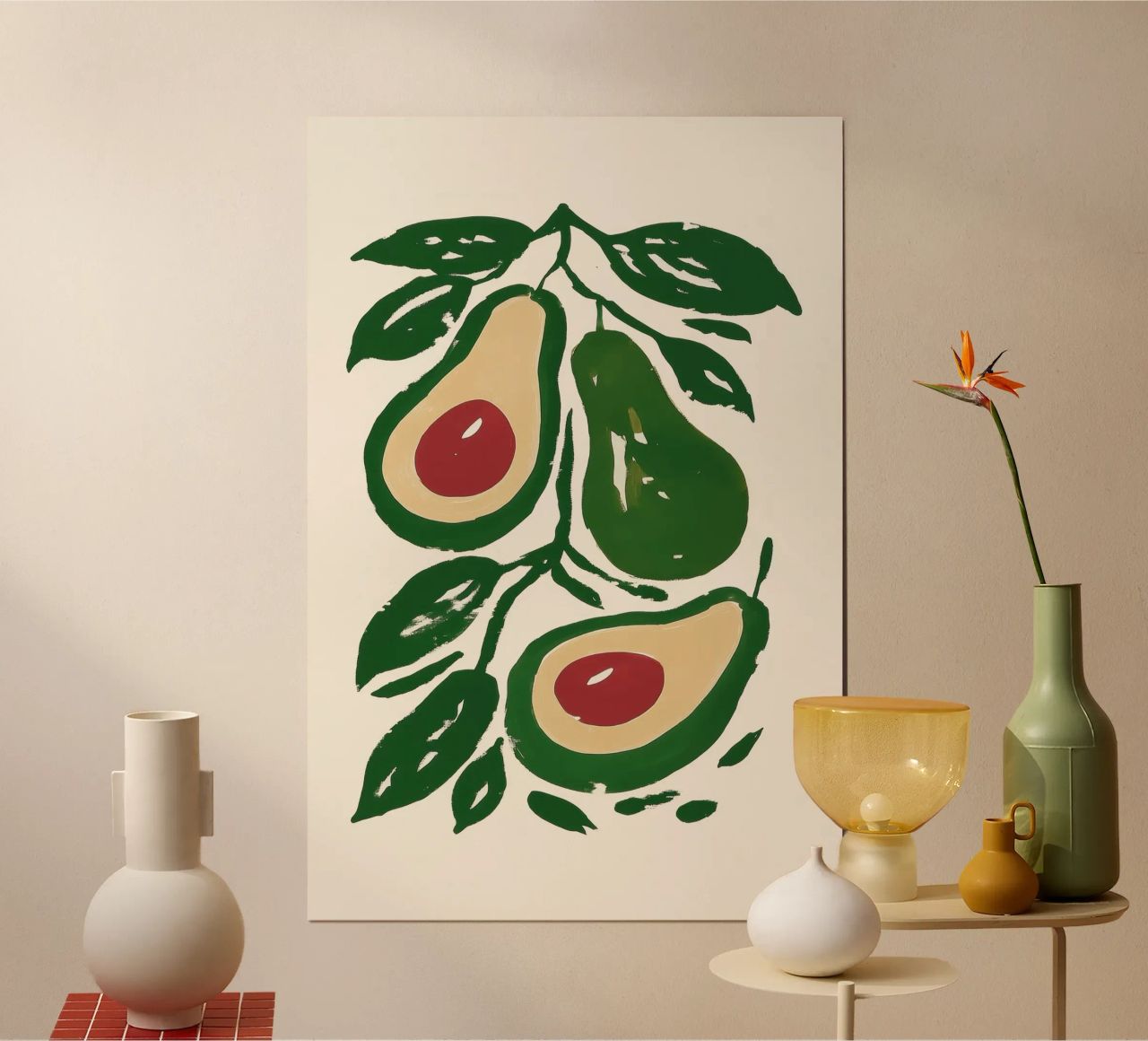 Avocado Illustration Art poster by Melloi Art Print