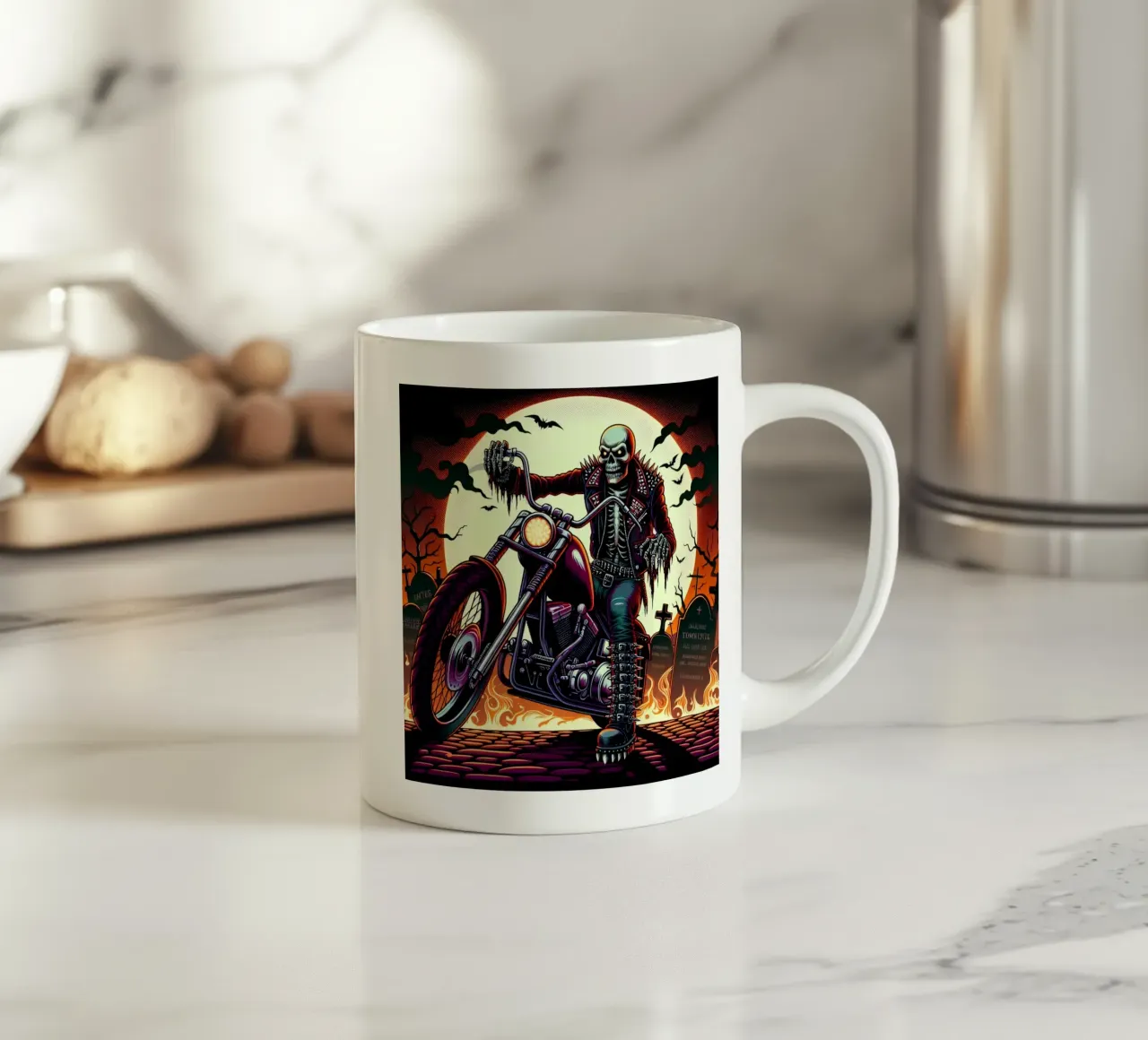 Creepy under the full moon ceramic mug by CASTILO