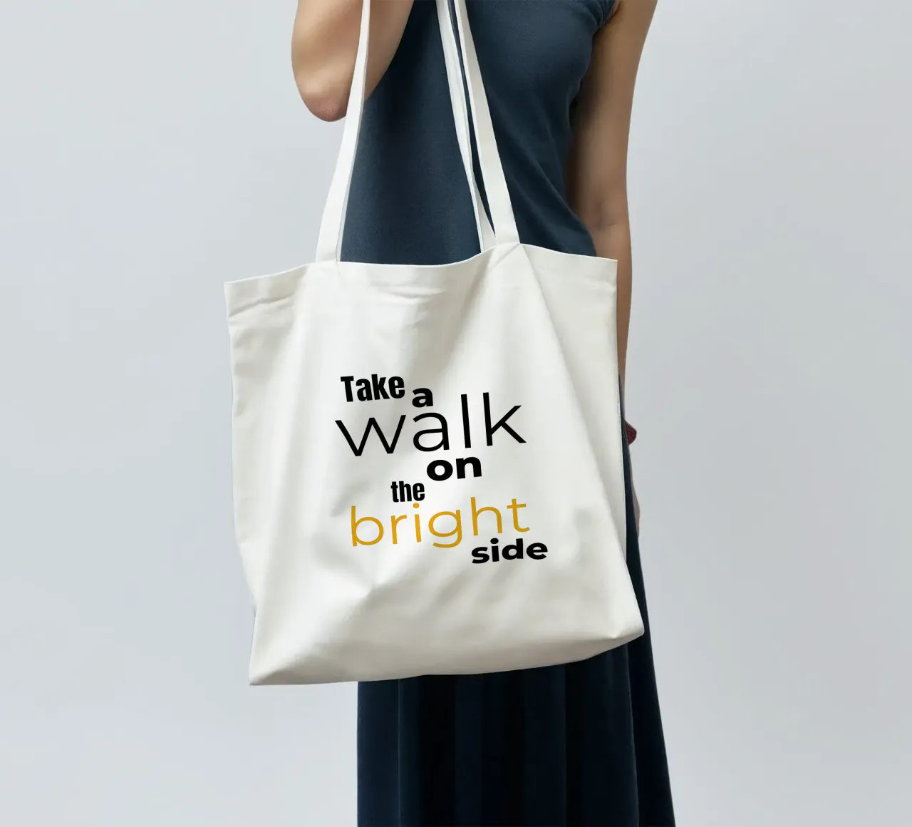 take a walk on the bright side borsa in juta da Happy 😃 Art 🎨 by Christine Schnoell