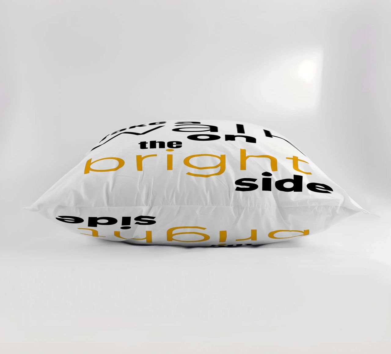 take a walk on the bright side decorative cushion by Happy 😃 Art 🎨 by Christine Schnoell