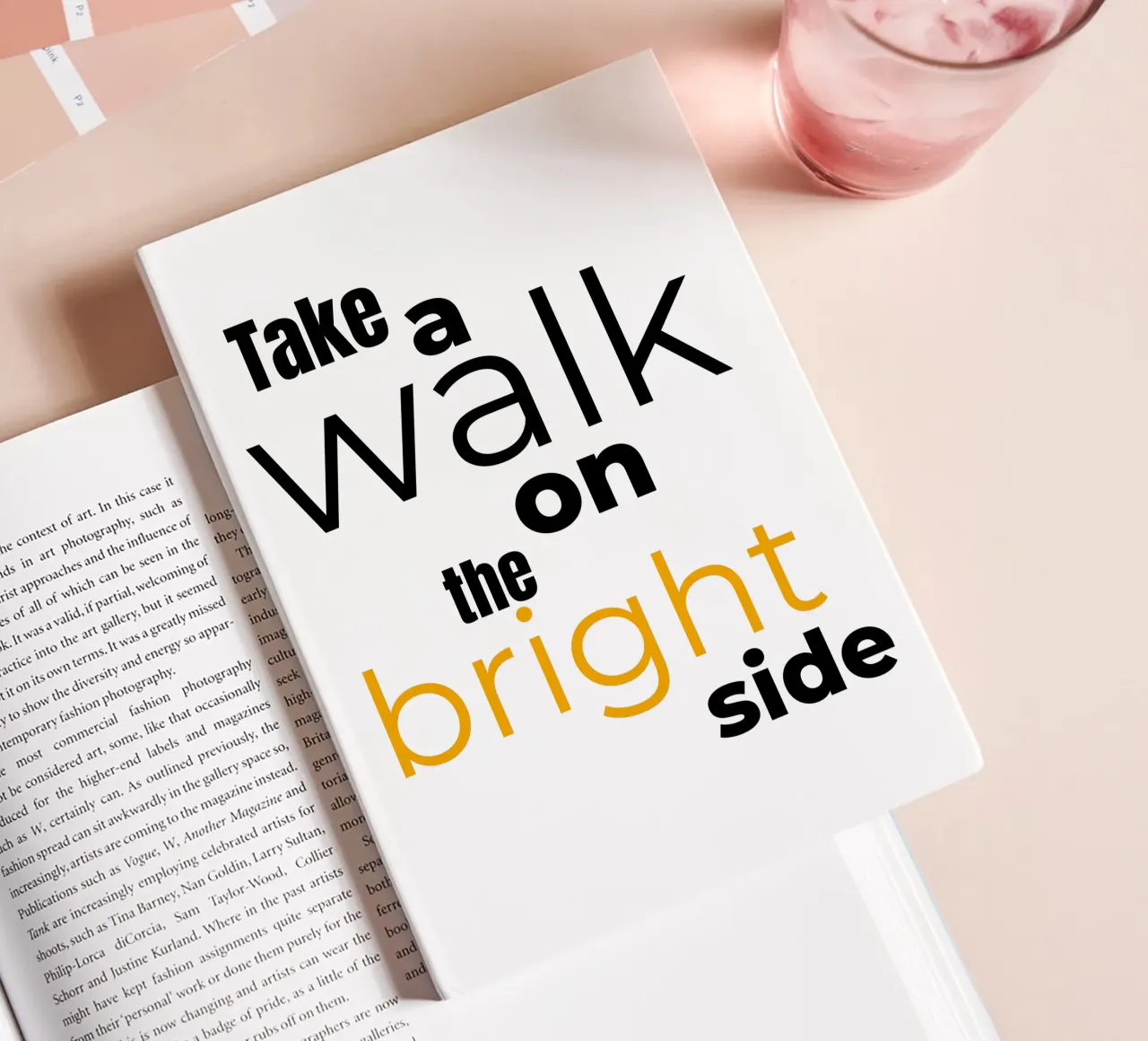 take a walk on the bright side notebook by Happy 😃 Art 🎨 by Christine Schnoell