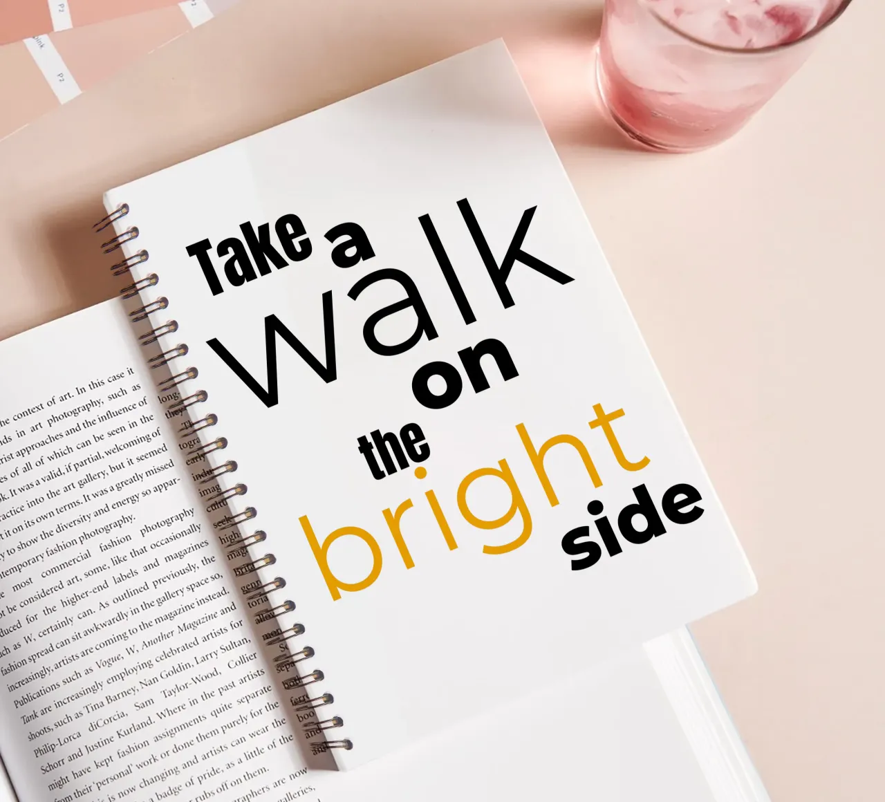 take a walk on the bright side diario ad anelli da Happy 😃 Art 🎨 by Christine Schnoell