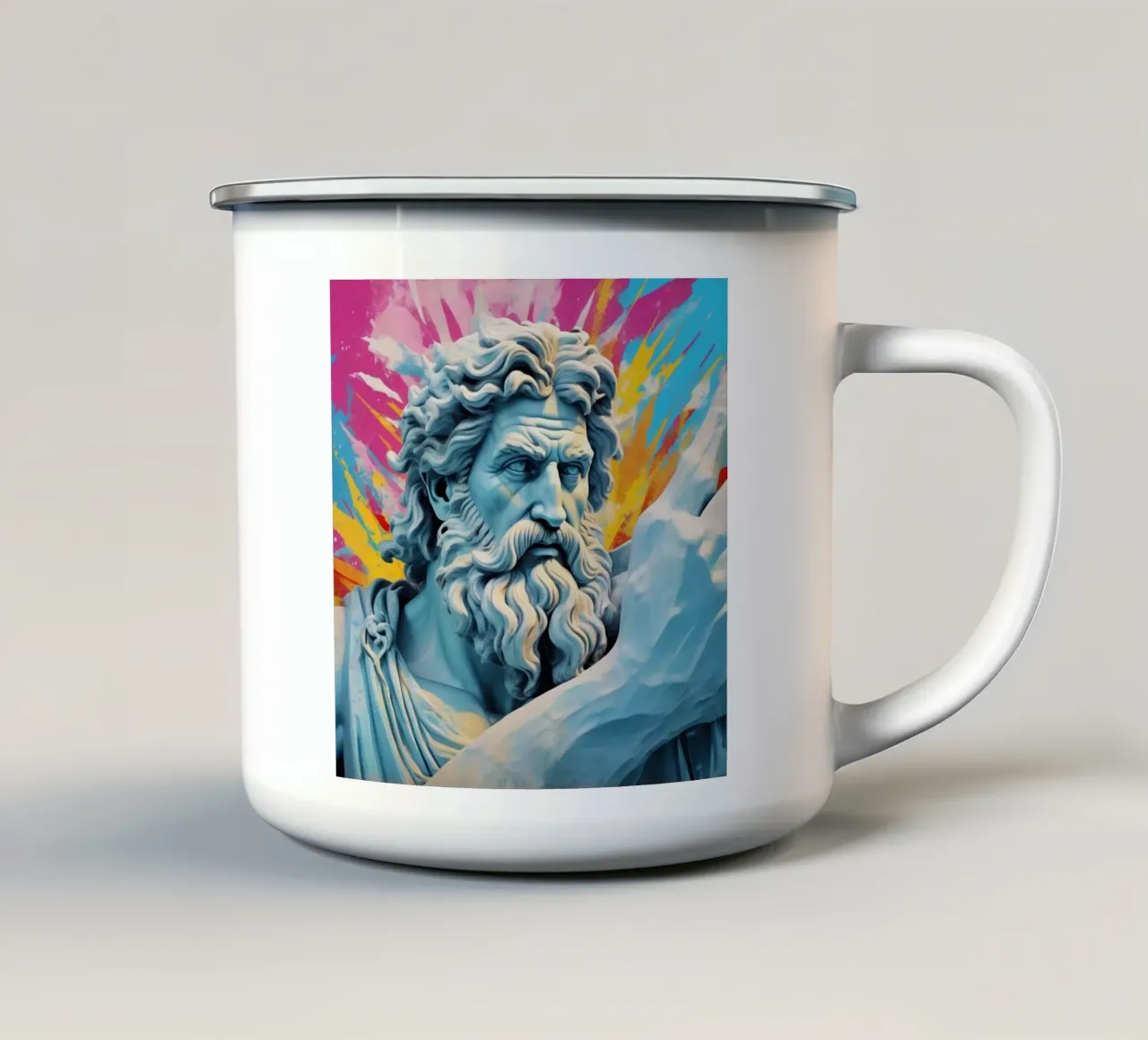 Zeus taza de esmalte de CASTILO