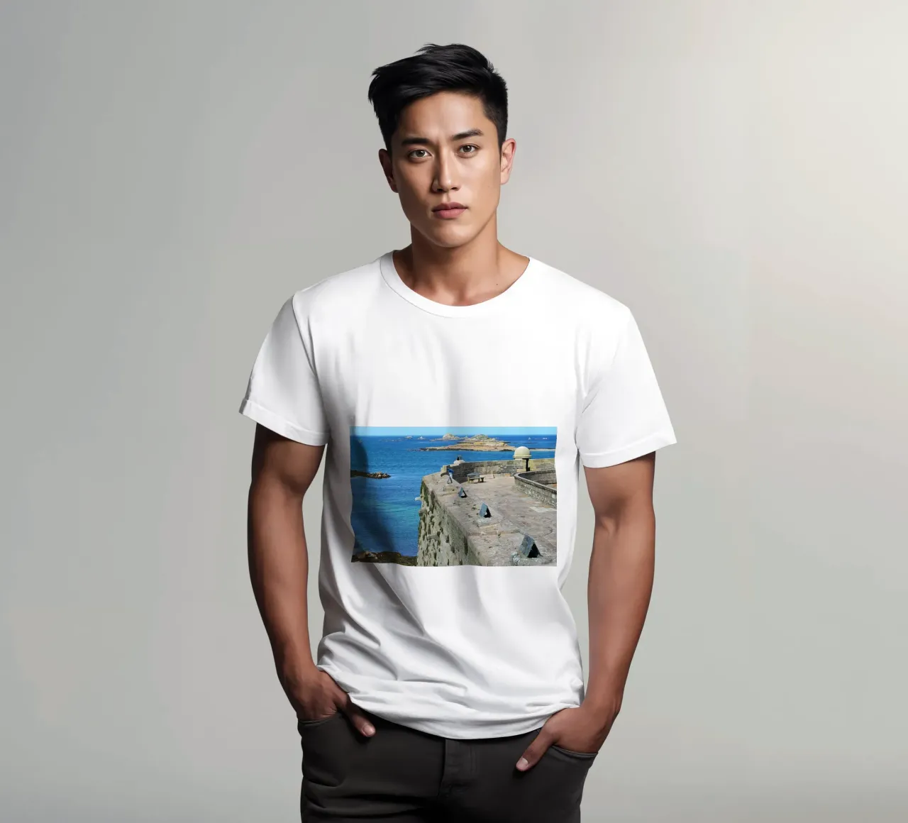 FAA237 CHATEAU DU TAUREAU MORLAIX t-shirt da Thierry vobmann photography