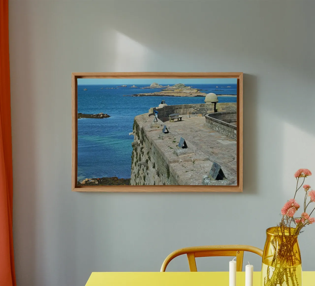 FAA237 CHATEAU DU TAUREAU MORLAIX tela con Cornice a cassetta da Thierry vobmann photography