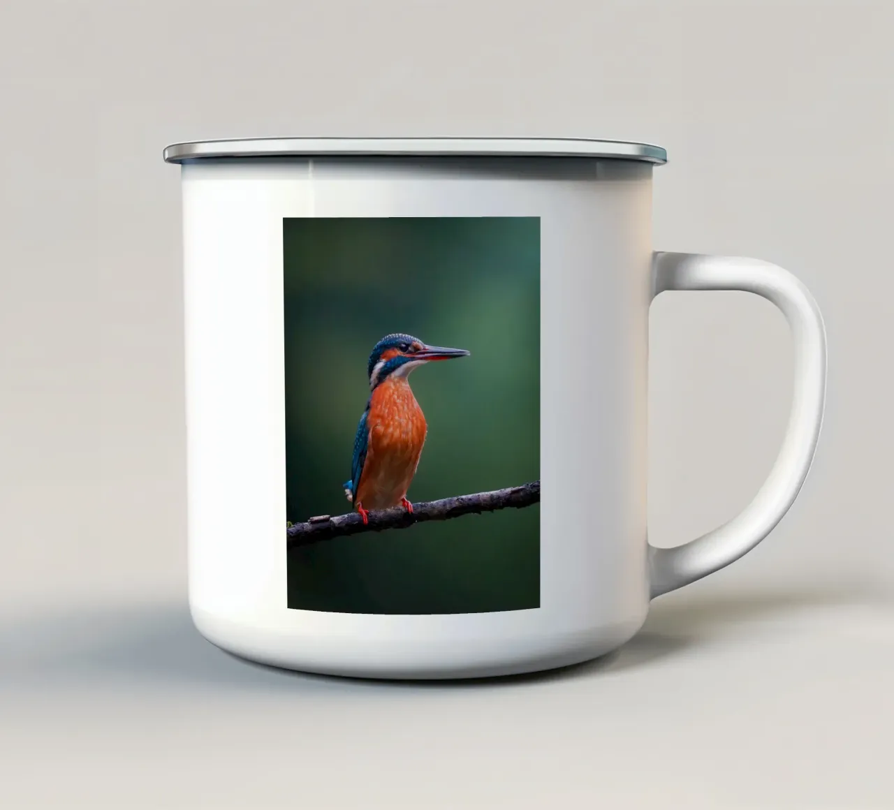 Martin pescatore tazza in smalto da Tom's Wildlife